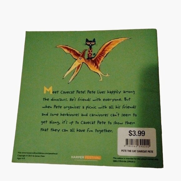 Pete the Cat Cavecat Firefighter White Shoes James Dean Paperback Book Lot 3 - Picture 5 of 14